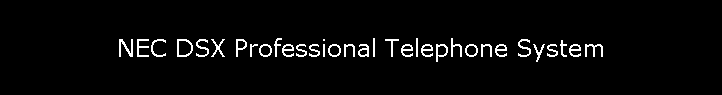 NEC DSX Professional Telephone System